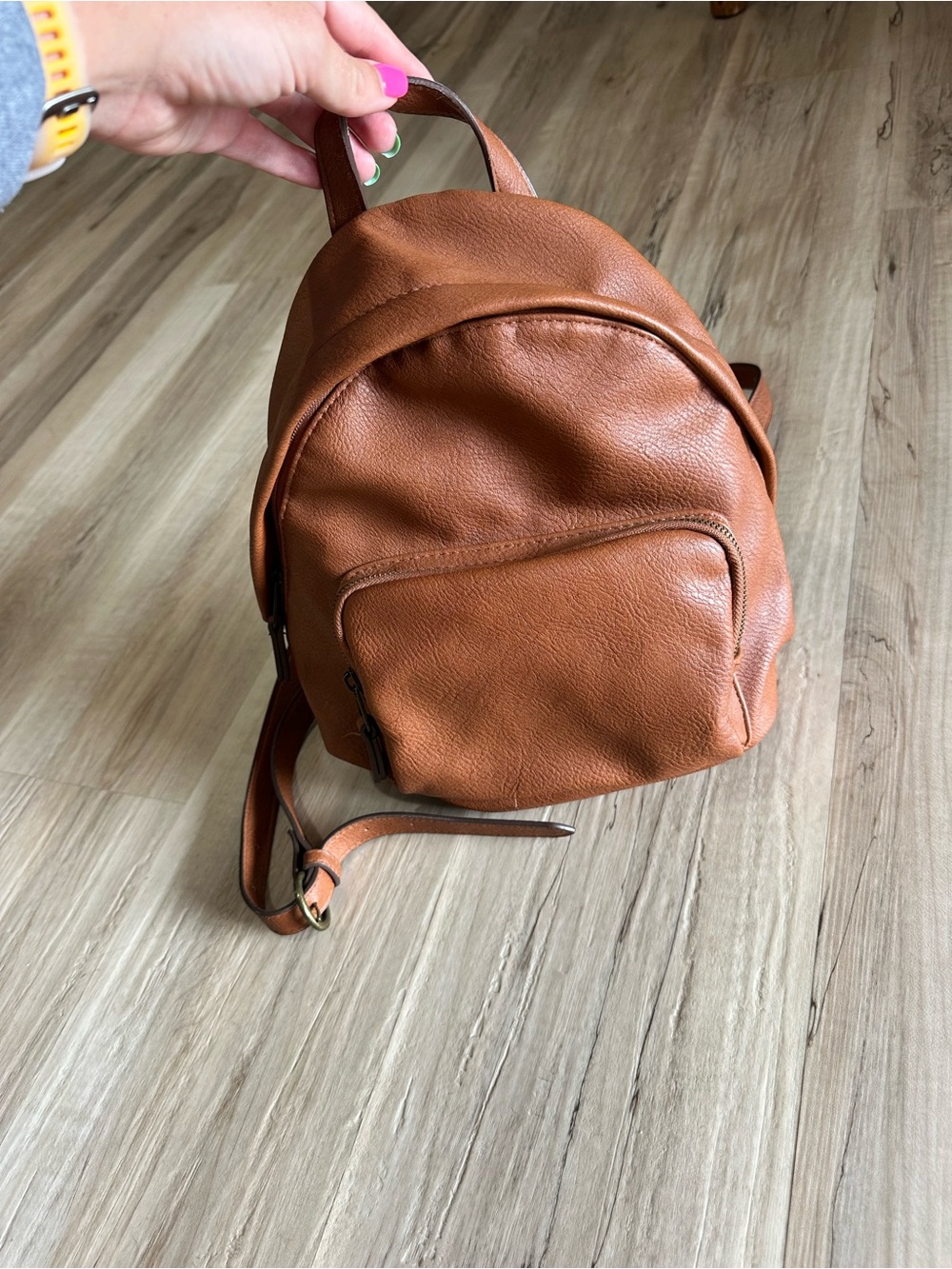 Target Brown Faux Leather Mini Backpack